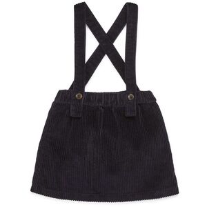 Byrne & Bittle Corduroy Suspender Skirt / Toddler Girls Navy 18M